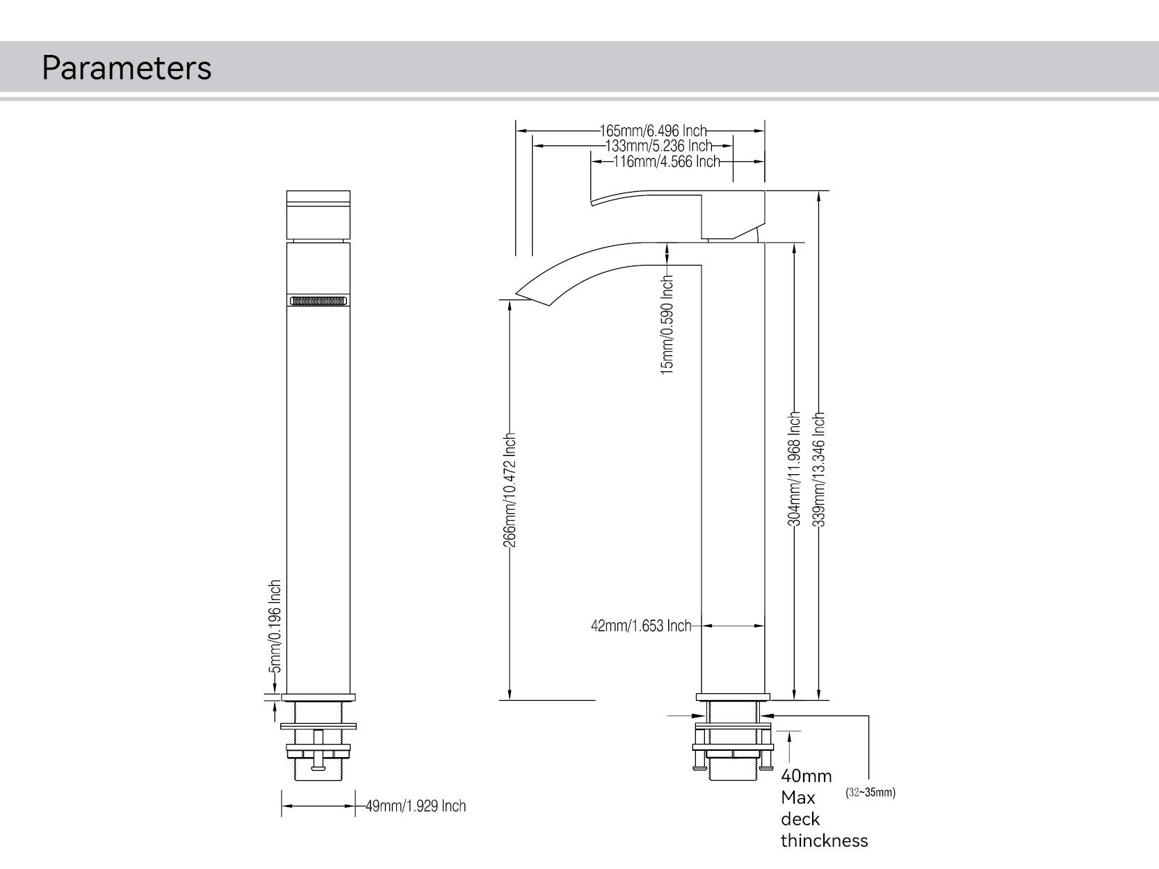 bathroom waterfall faucet صنبور شلال الحمام