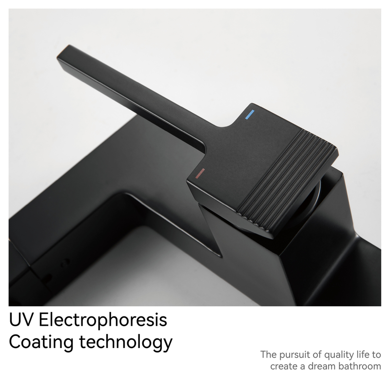 صنبورات الحمام Samliyu للحوض 1 ثقب ، مقبض واحد ينسحب الحمام الحمام صنبور مع 2 وضعين ، 360 ° rotaty مع سحب البخاخ ، أحواض الحمام الحديثة صنبور الأسود BF04006-N1-MB