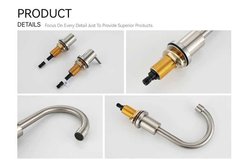 Cupc 3 Hole Hole Faucet 8 بوصة على نطاق واسع للحمام باستخدام BF03015-K09-BN