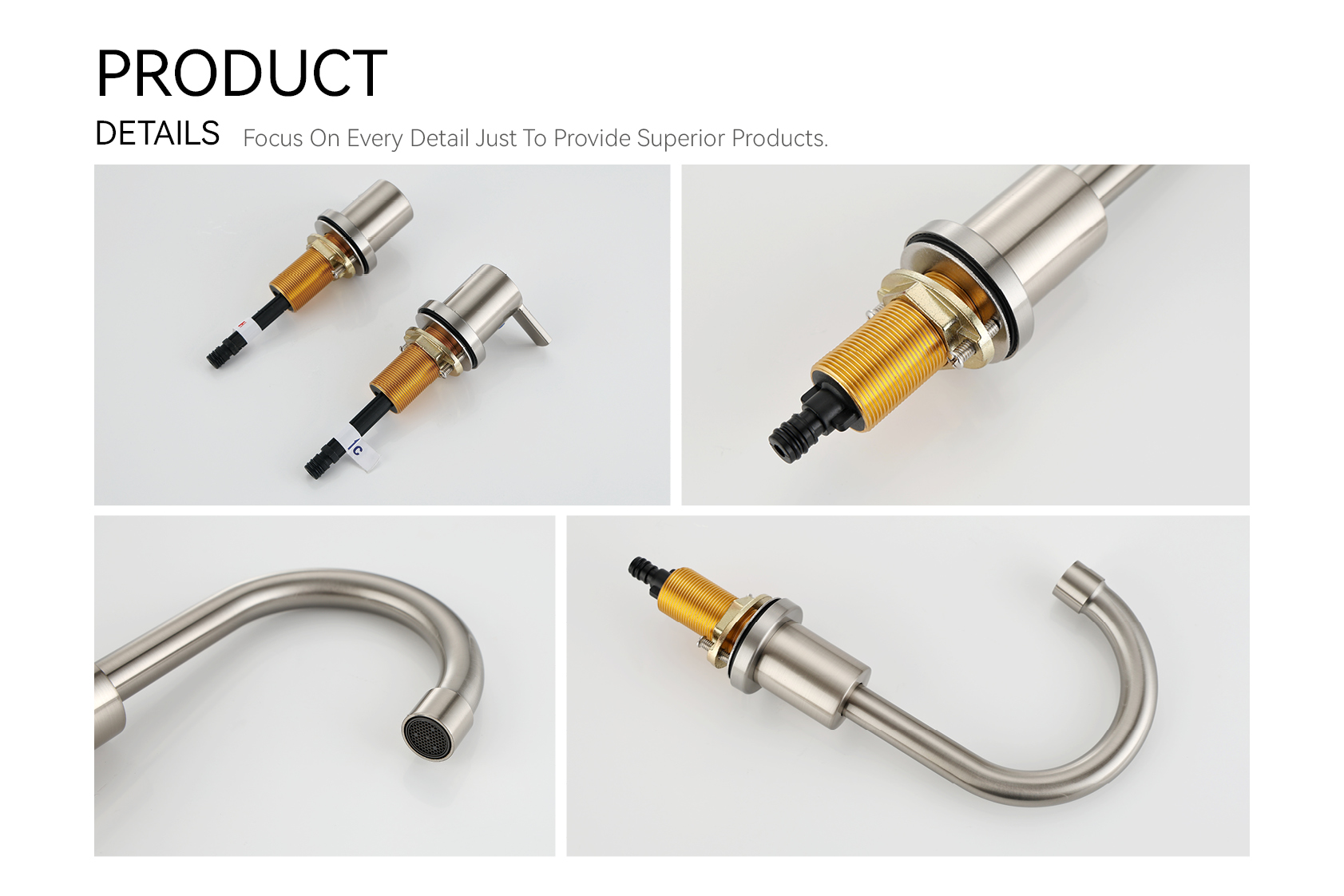 Cupc 3 Hole Hole Faucet 8 بوصة على نطاق واسع للحمام باستخدام BF03015-K09-BN
