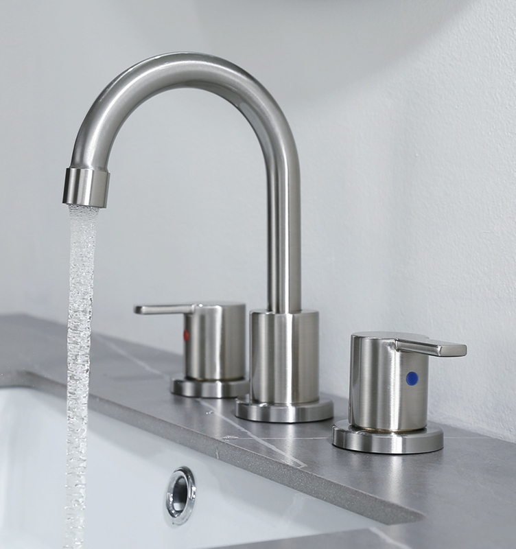 Cupc 3 Hole Hole Faucet 8 بوصة على نطاق واسع للحمام باستخدام BF03015-K09-BN