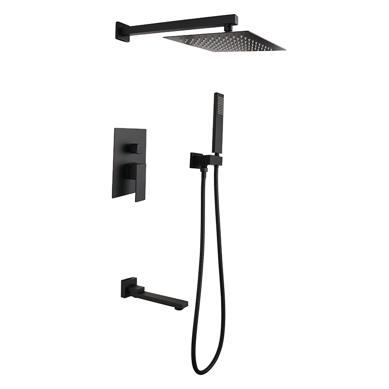 سامليو الصين مجموعة دش أسود دش مخبأ حمام هطول الأمطار