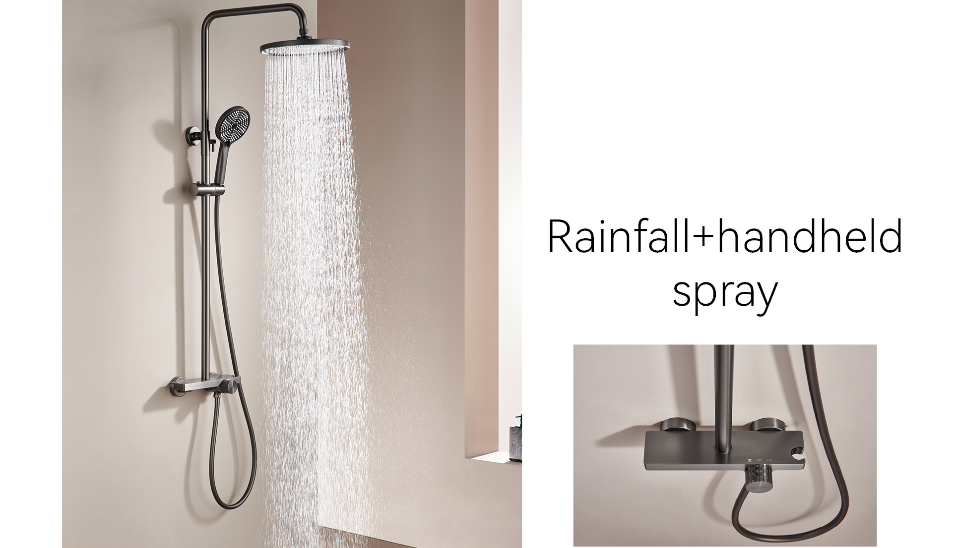 نظام دش نيكل مصقول مع بخاخ