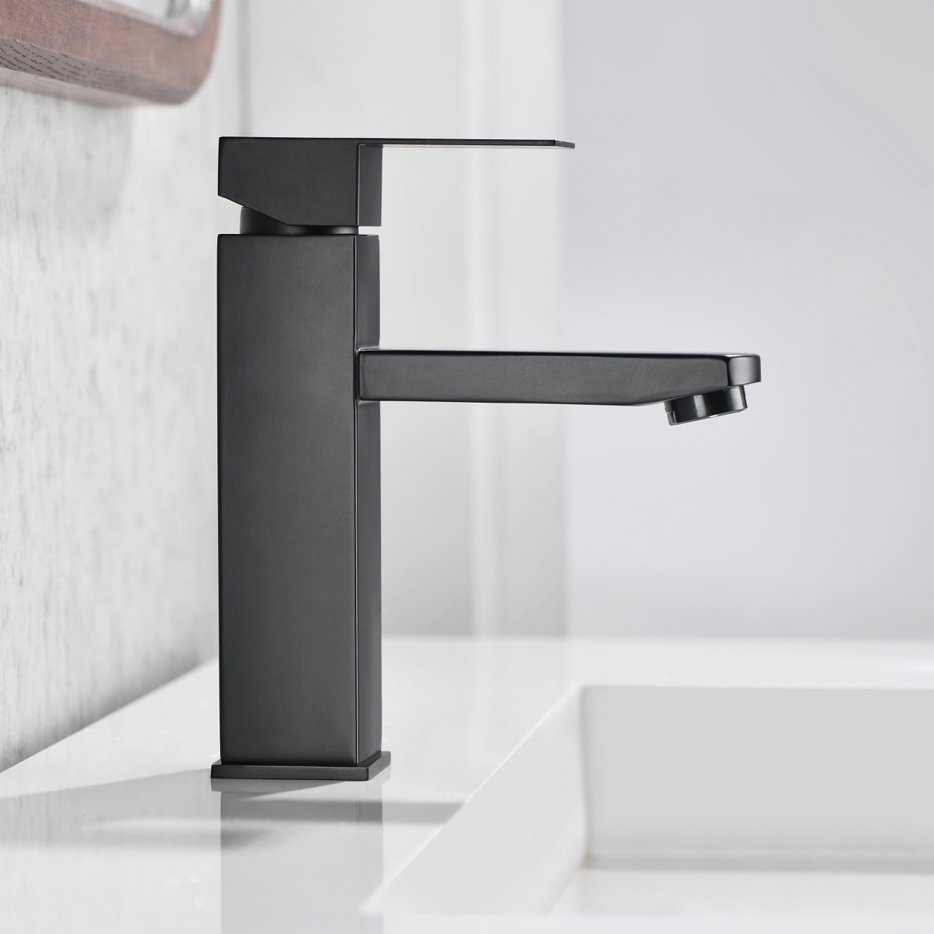 Sly Matte Black Discount Bathroom Single Lever Faucet Taps