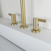 Sly Sly Gold Gold Wash Basin Faucet على نطاق واسع 8 بوصة 3 ثقب الحوض الحوض المرحاض