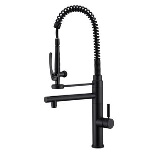 Sly New Modern Modern 304 Matte Black Kitchen Sink Faucet مع سحب لأسفل