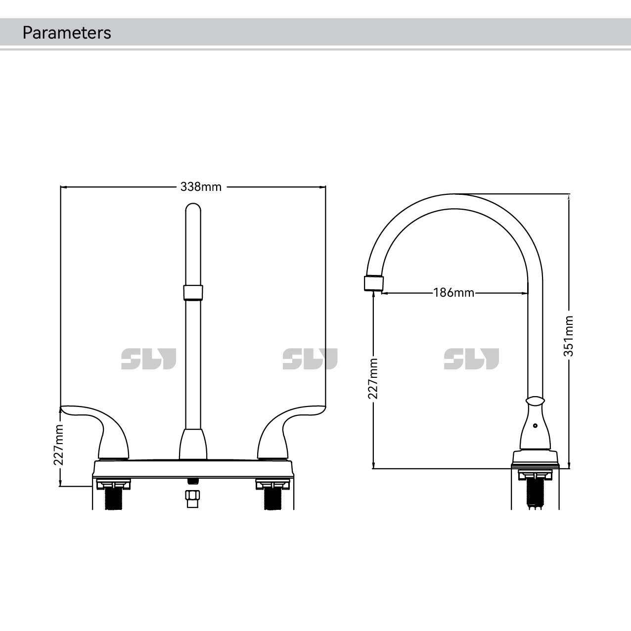 صنبور المطبخ الأسود