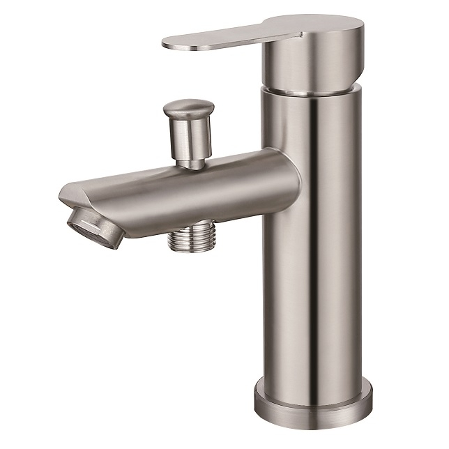 خبيث النيكل عالي الجودة من الفولاذ المقاوم للصدأ 304 بالوعة صنبور صنبور صنبور للحمام المطبخ