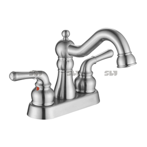 SLY Fixable غسل الوجه خلاط حوض صنبور مزدوج مقبض حوض صنبور الحمام 