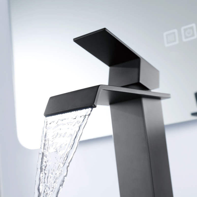 Sly Matte Black Factory Suckent Sink Sink Tapp Huck Wash Single Handle Basin Faucet
