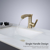 Sly PPA Rose Gold Waterfall Design الحمام مغسلة مثبتة على ثقب واحد خلاطات حوض يدوية وجبات صنابير صنبور صنبور