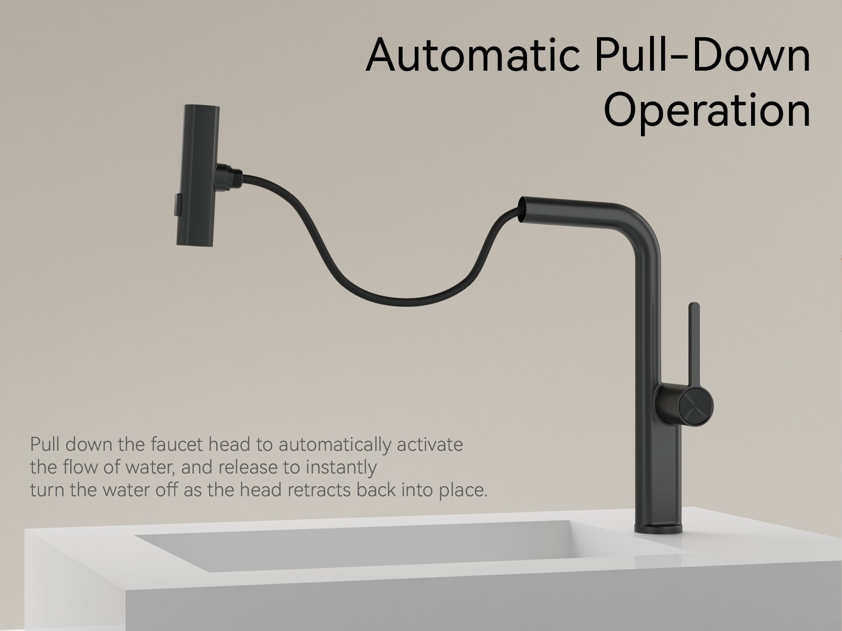 صنبور بالوعة المطبخ الأسود