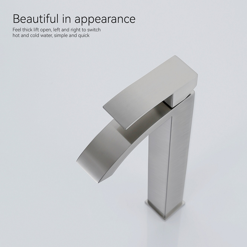 خليط النيكل النيكل من أعلى البيع الساخن والباردة مقبض ماء الحمام الحوض الحوض خلاط صنبور