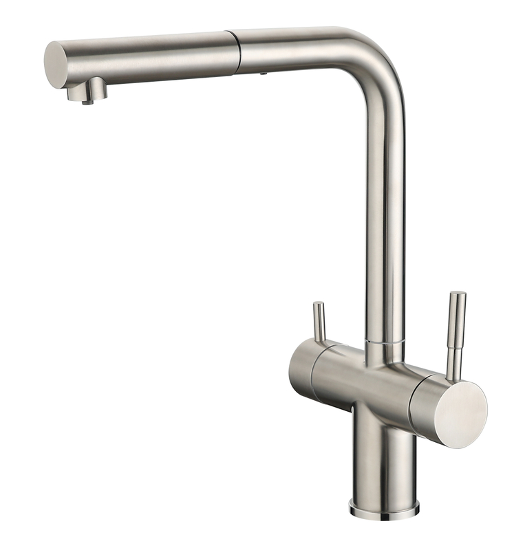 مياه مرشح Sly مصبوبة بالنيكل الصنبور بالجملة 3 طريقة صنبور مطبخ مائي نقي