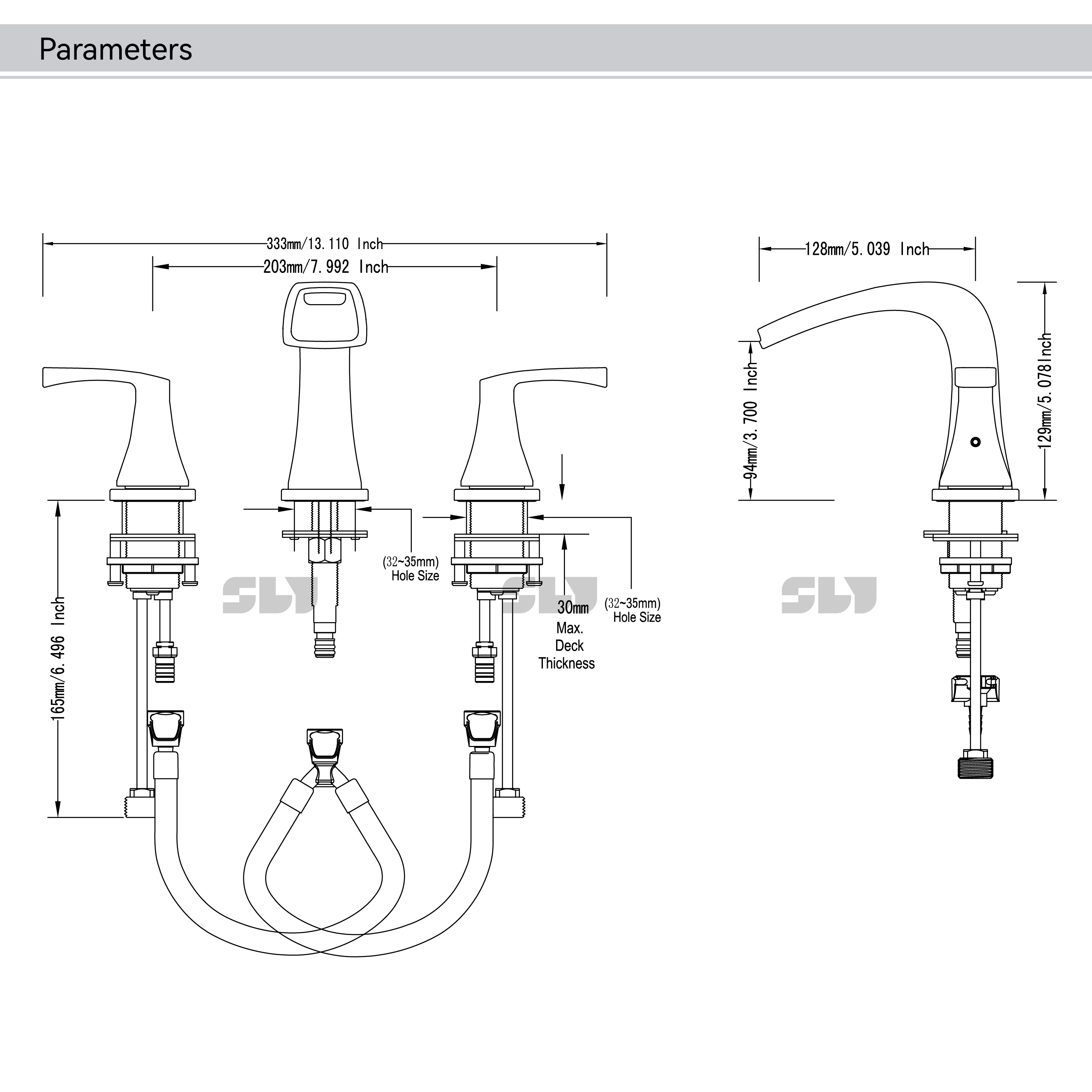 خلاط خلاط حوض النيكل النيكل المصنوع من حوض الحمام صنبور الحمام 