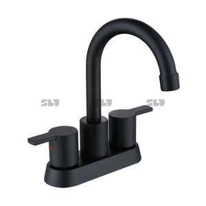 Sly Guangdong Kaiping Hot Sell Matte Black Double Handle Basin Faucet