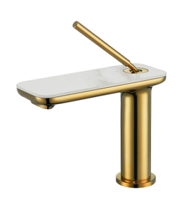 Sly Brass Titanium Gold One- مقبض واحد فتحة الحمام الحمام الحديثة صنبور