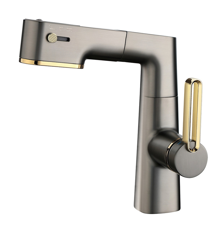 زنك الزنك المصقول بندقية معدنية الحمام الساخن والباردة غسل حفرة غسل يدوية خلاط حوض الصنبور