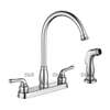 Sly 2 Hole Kitchen Faucets 2 مقبض مراكب صنبور لأصابيب المطبخ مع بخاخ جانبي 