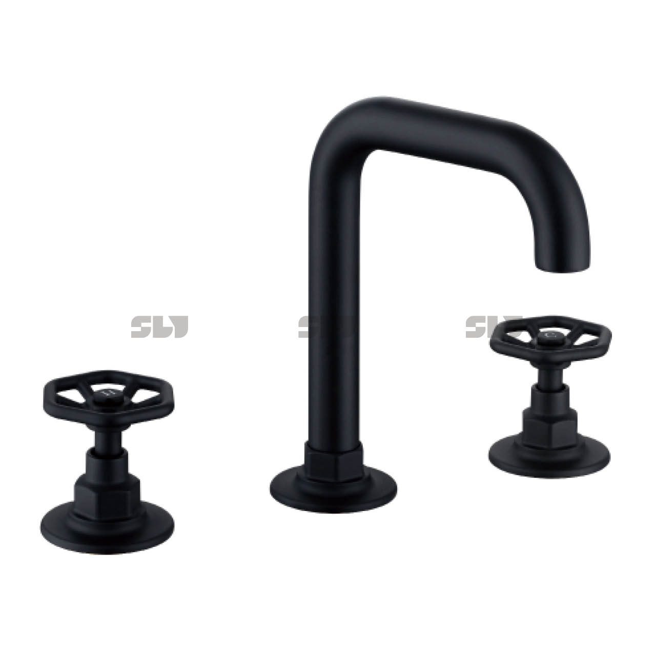 Sly Sink Faucet 3 Hole Deck Mount مقبض مزدوج مقبض ساخن وبارد صنبور