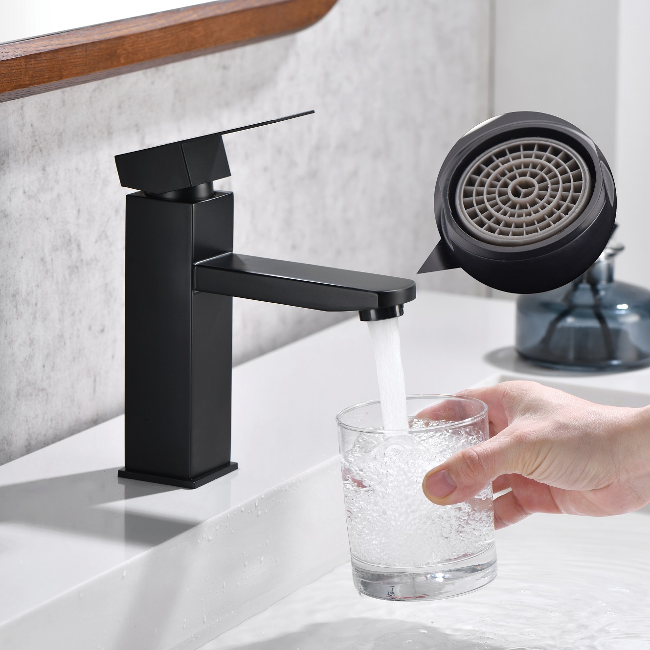 Sly Matte Black Discount Bathroom Single Lever Faucet Taps