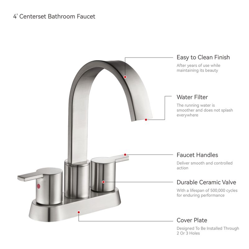 Sly مصبوبة بالنيكل الحديثة بالوعة الحمام الحمام Washbasin 3 فتحة الحمام صنبور