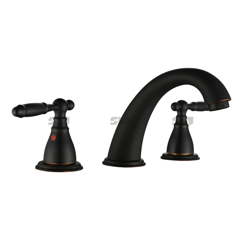 Sly Double Handle 3 Hole Faucet Commercial Wash Sink Faucet