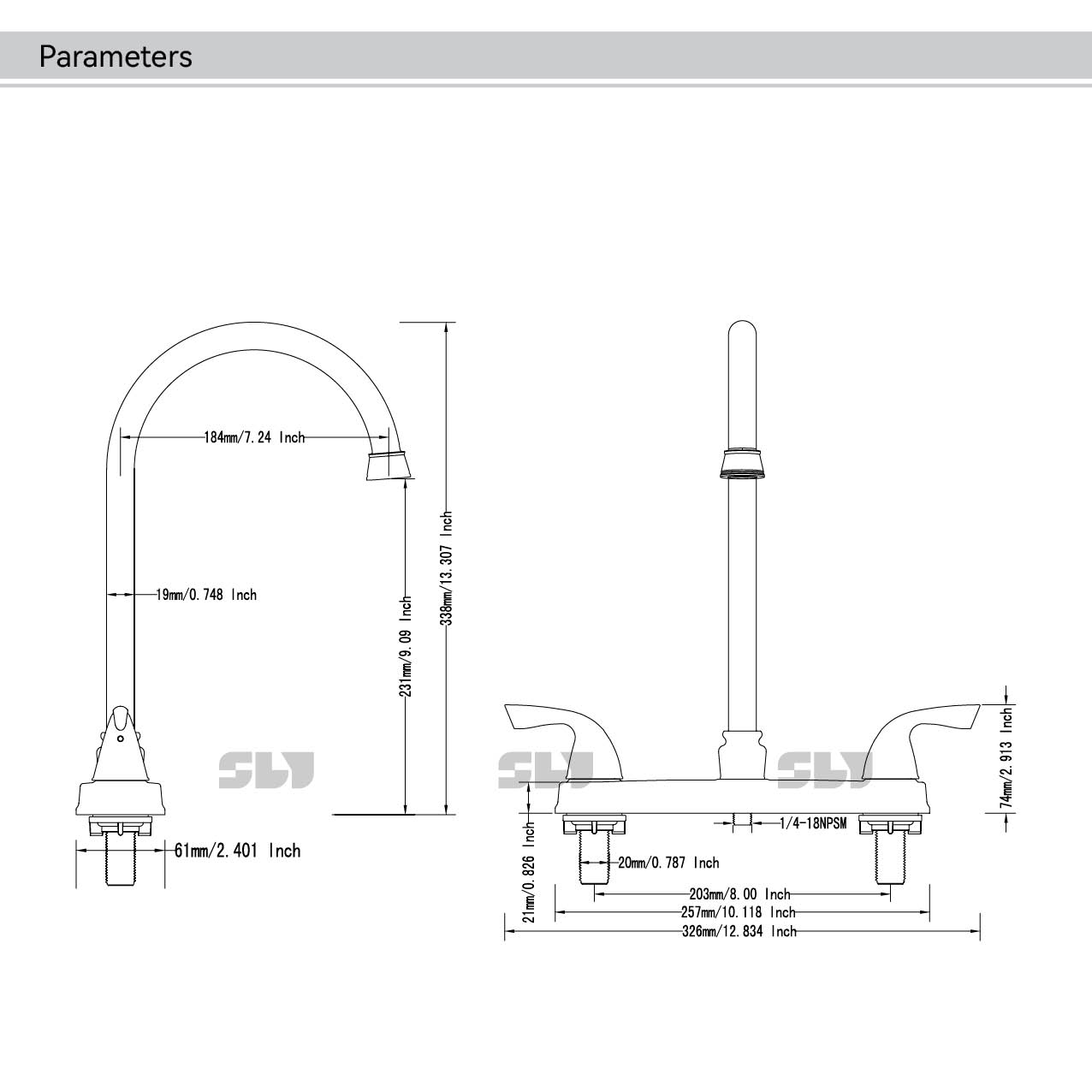 صنبور مياه للمطبخ مثبت على سطح السفينة