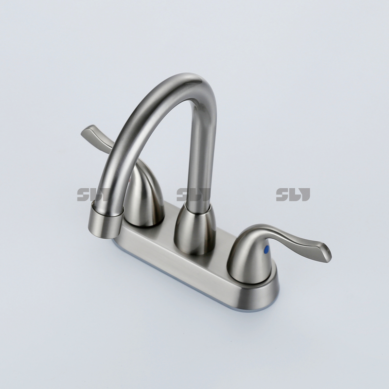 SLY NEW CANTERSETET BASIN TWO HOADE CHROME HOURTH FAUCET
