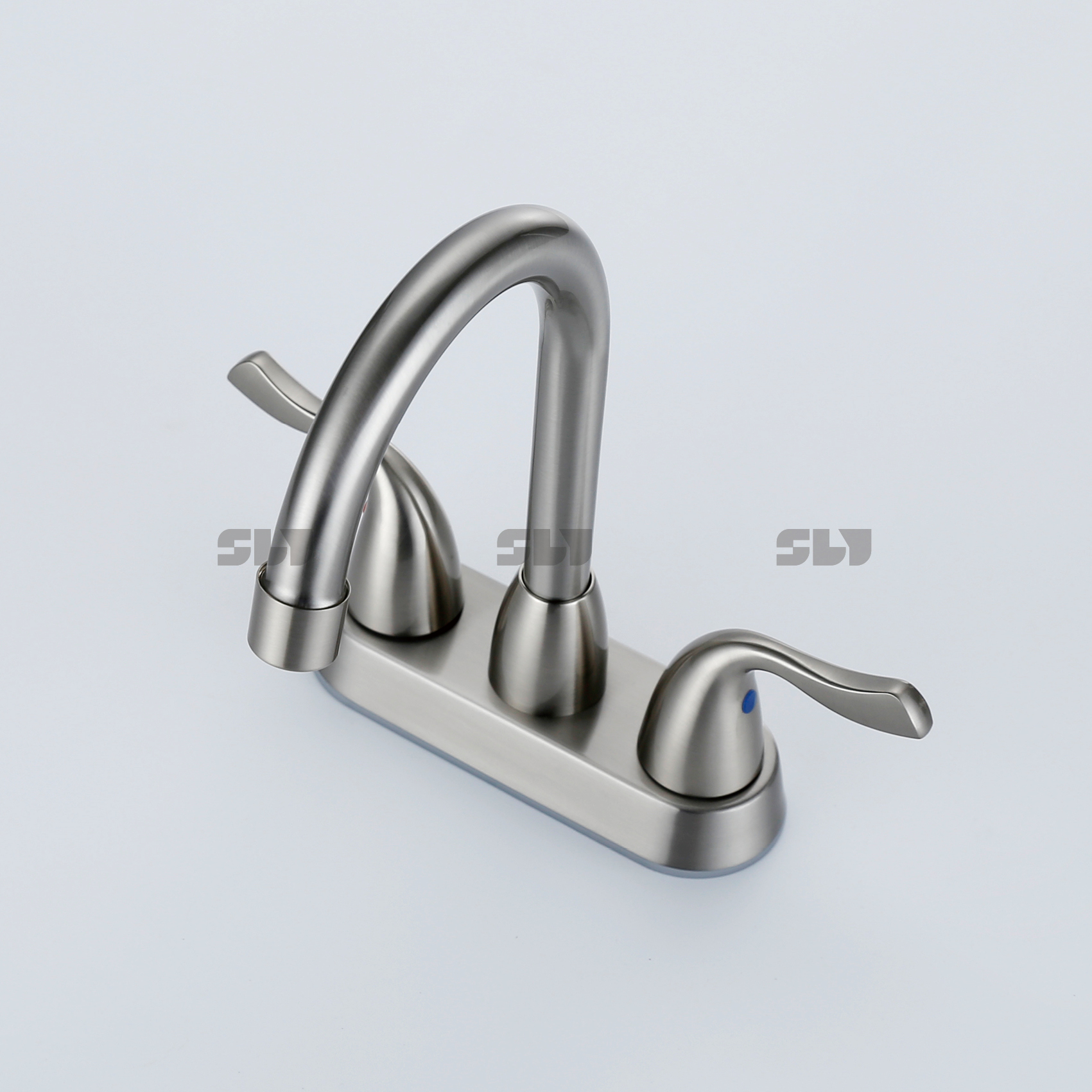 SLY NEW CANTERSETET BASIN TWO HOADE CHROME HOURTH FAUCET