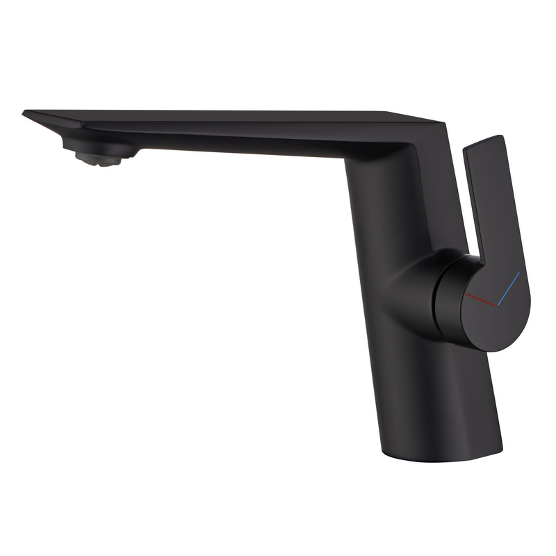 النحاس النحاس غير اللامع النيكل الأسود المصقول السطح أحادي الفتحة الحمام صنبور في المخزون