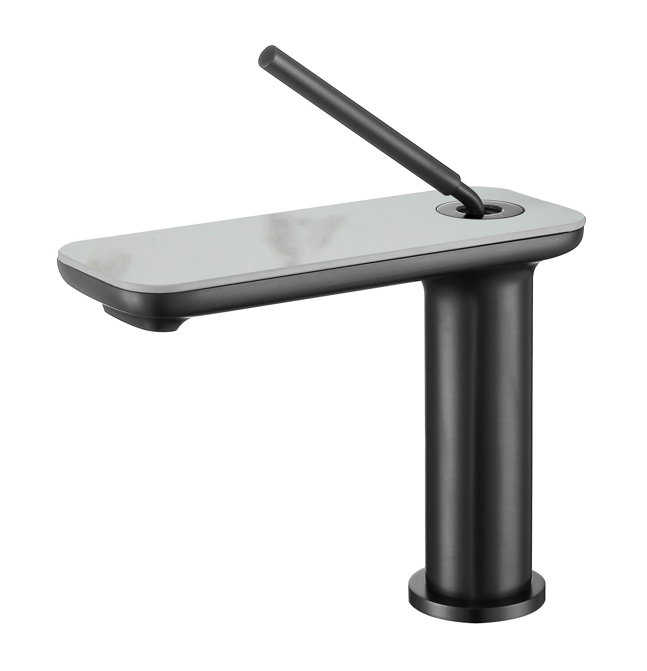 Sly Brass Titanium Gold One- مقبض واحد فتحة الحمام الحمام الحديثة صنبور