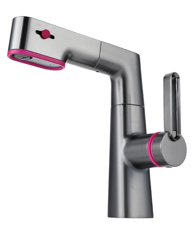 زنك الزنك المصقول بندقية معدنية الحمام الساخن والباردة غسل حفرة غسل يدوية خلاط حوض الصنبور