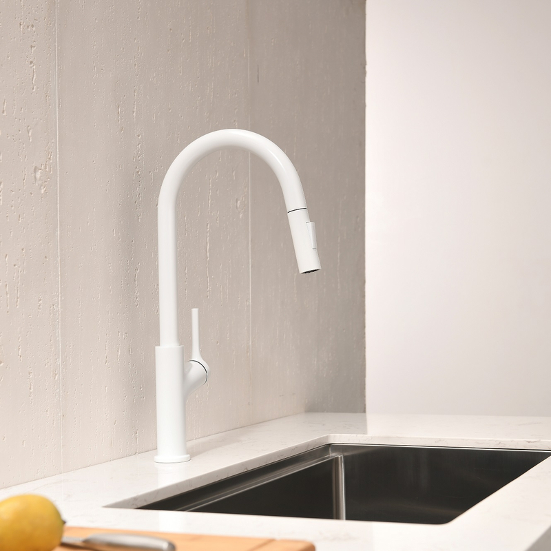 Sly Chrome Sink Faucet مع جدار البخاخ جبل جبل سحب صنبور المطبخ