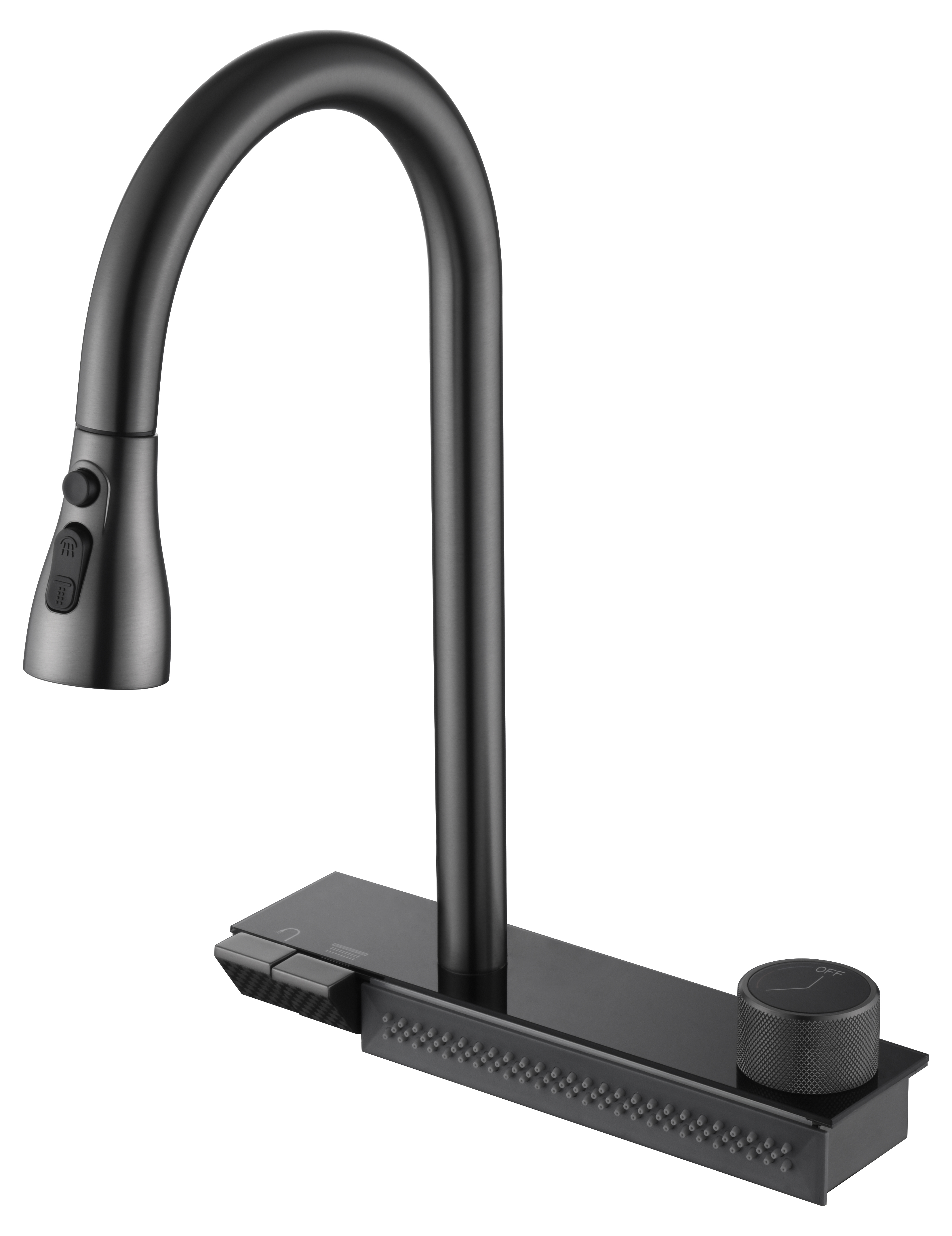 شلال حوت متعدد الوظائف خبيث مجموعة كبيرة من أحواض واحدة مجموعة الساخنة بالوعة شلال S.S304 معدن بندقية بالفرشاة