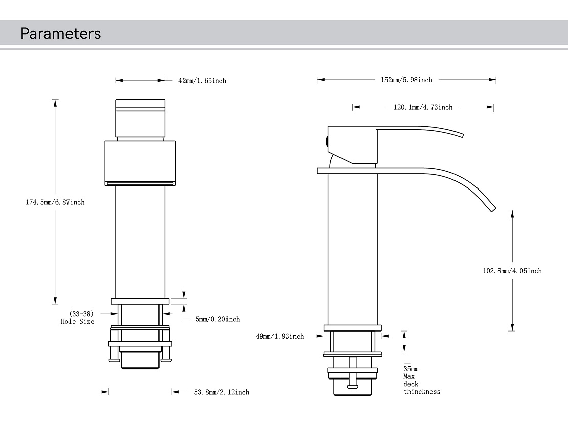 صنبور مثبت على الحائط