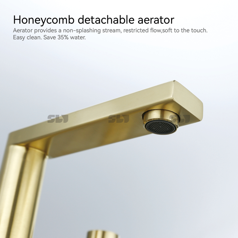 صنبور مقبض مزدوج من الفولاذ المقاوم للصدأ