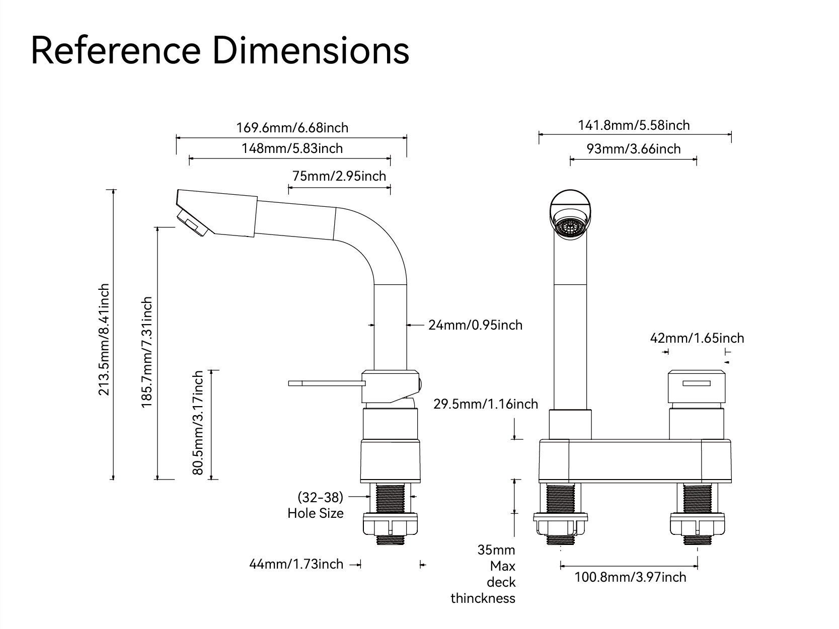 صنبور الحمام باللون الأسود