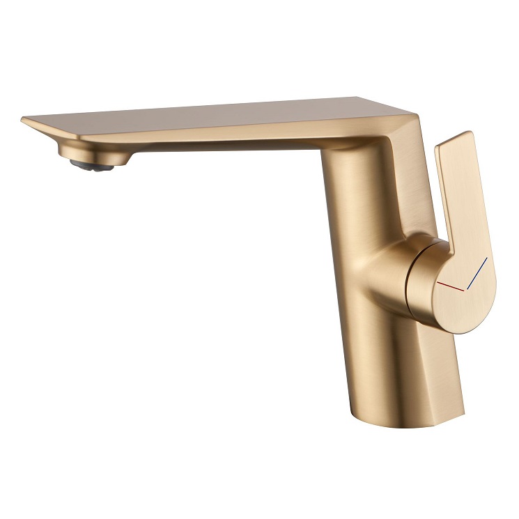 النحاس النحاس غير اللامع النيكل الأسود المصقول السطح أحادي الفتحة الحمام صنبور في المخزون