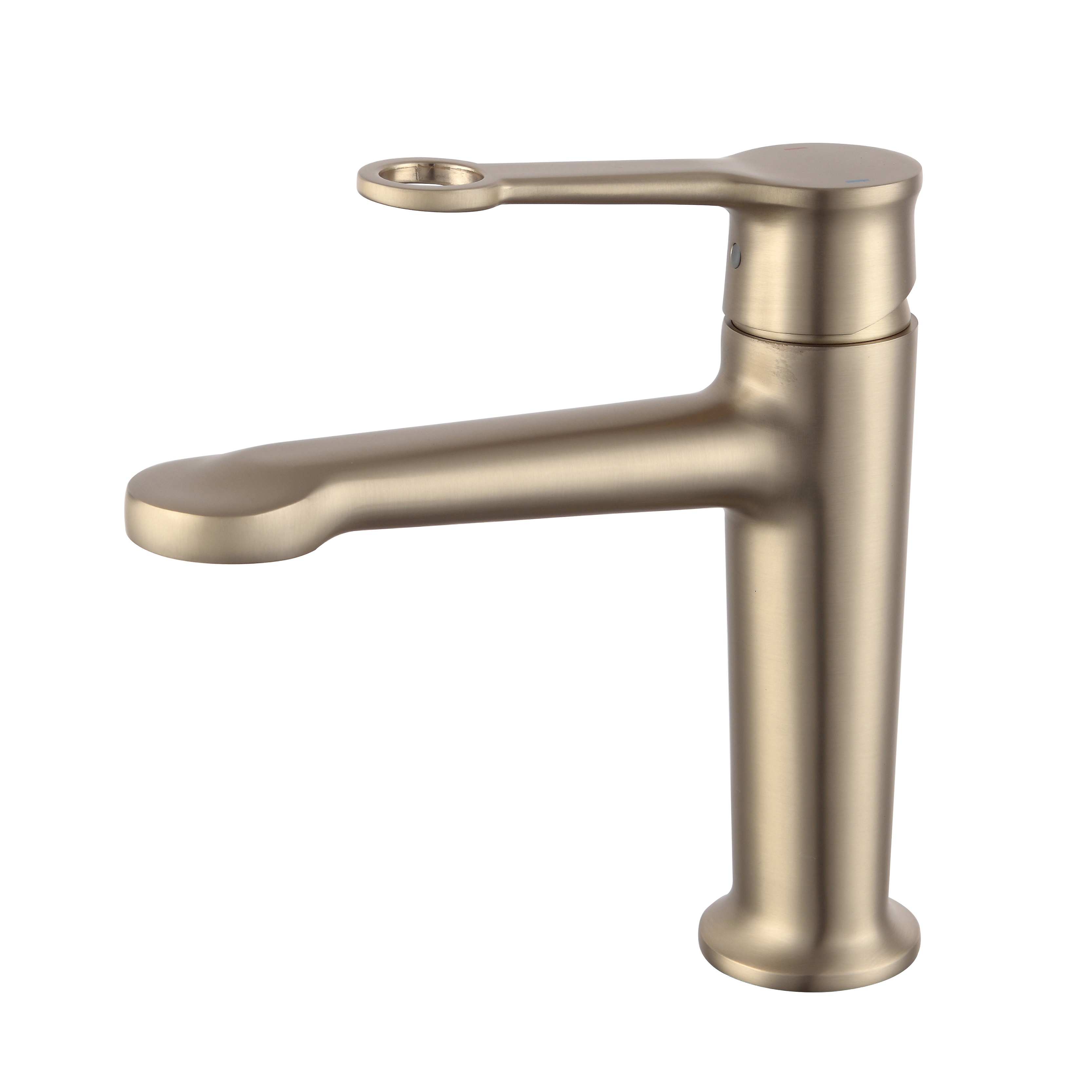 Sly Brass Matte Black Smart Home Basin Basin Tap Brass Brass Barucet مع مقبض وثقب واحد