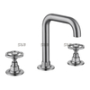 Sly Sink Faucet 3 Hole Deck Mount مقبض مزدوج مقبض ساخن وبارد صنبور