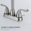 SLY NEW CANTERSETET BASIN TWO HOADE CHROME HOURTH FAUCET