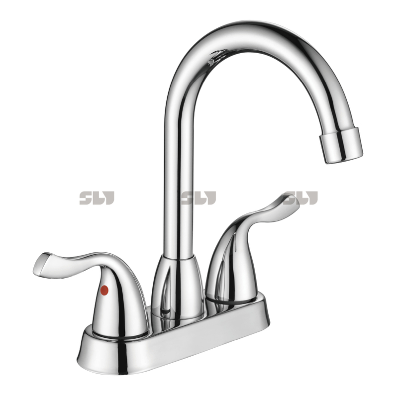 SLY NEW CANTERSETET BASIN TWO HOADE CHROME HOURTH FAUCET