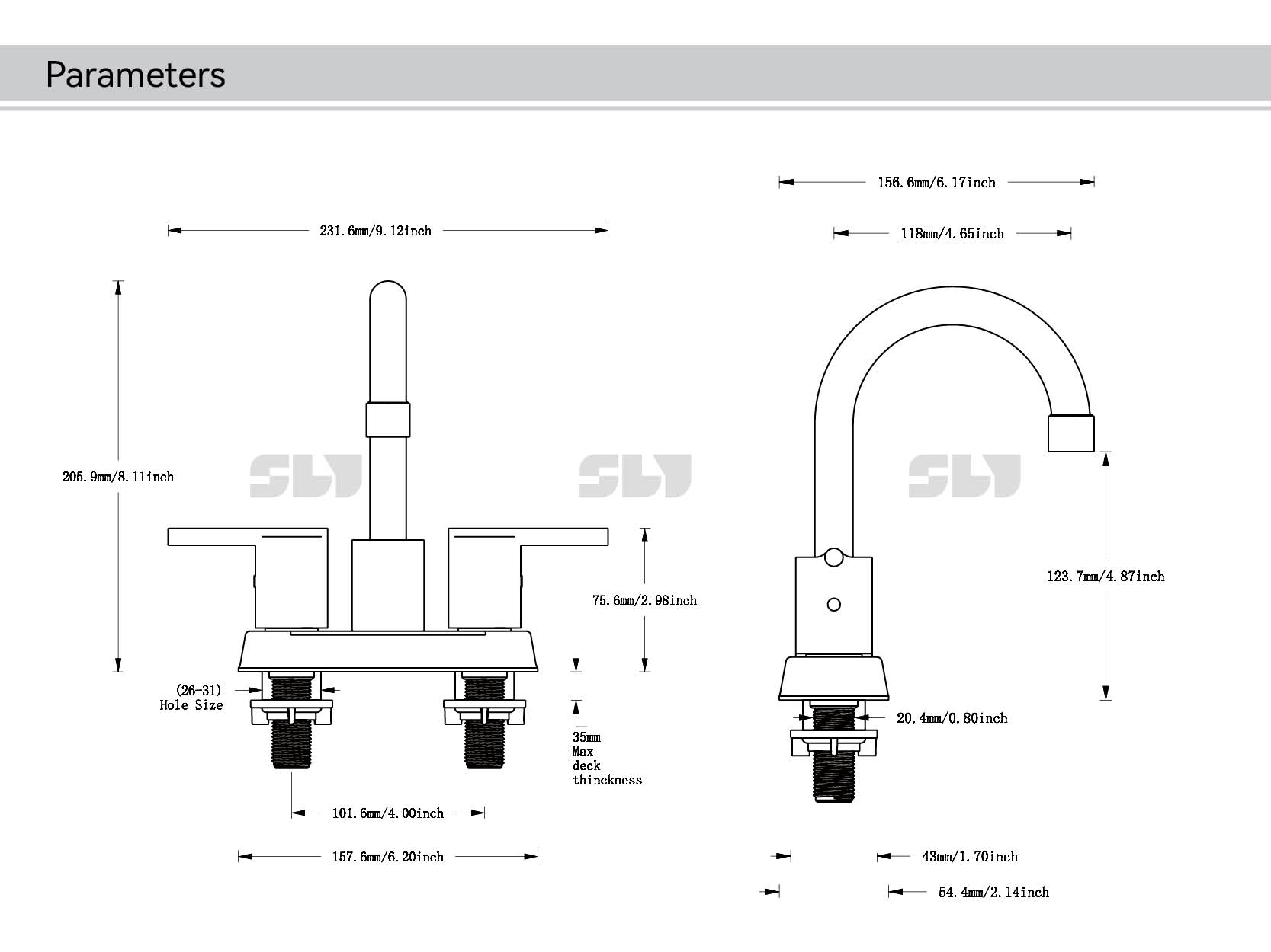 صنبور مفتوح من الأعلى