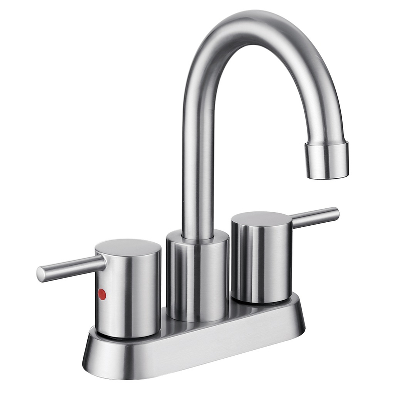 زنك زنك واحد مقبض غير لامع الحمام الأسود الصنبور الحديث