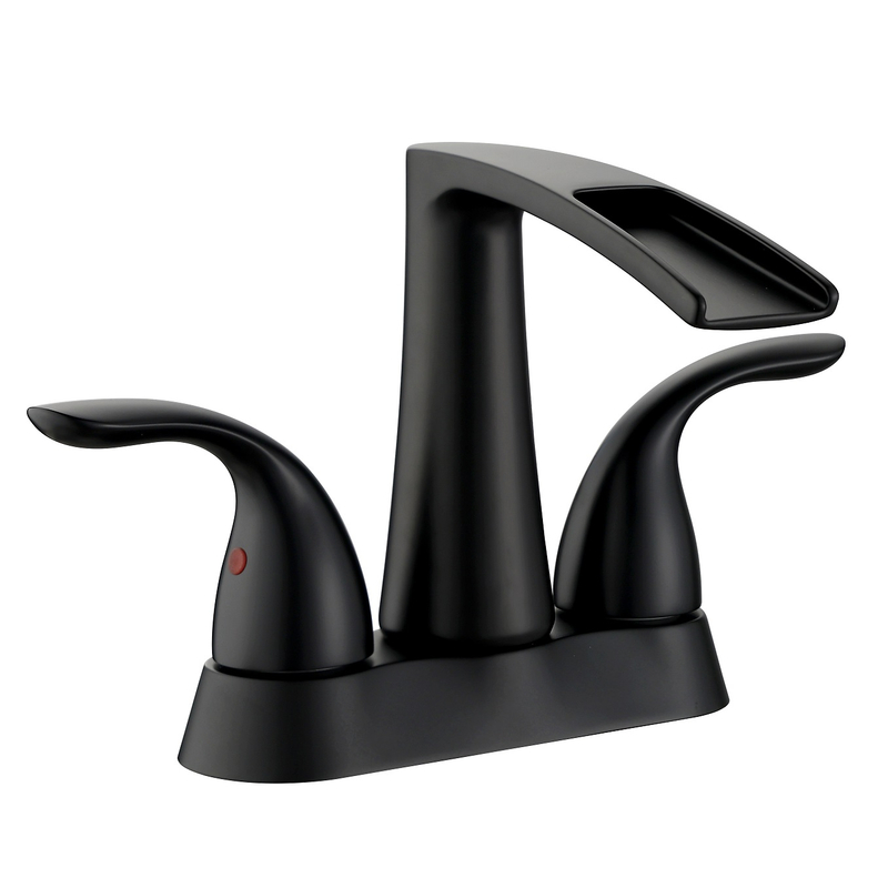 Samliyu Matte Black Basin Sink Faucets الحمام الساخن الماء البارد الخلاط الصنبور 4 بوصة الحمام صنبور