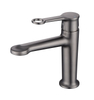 Sly Brass Matte Black Smart Home Basin Basin Tap Brass Brass Barucet مع مقبض وثقب واحد