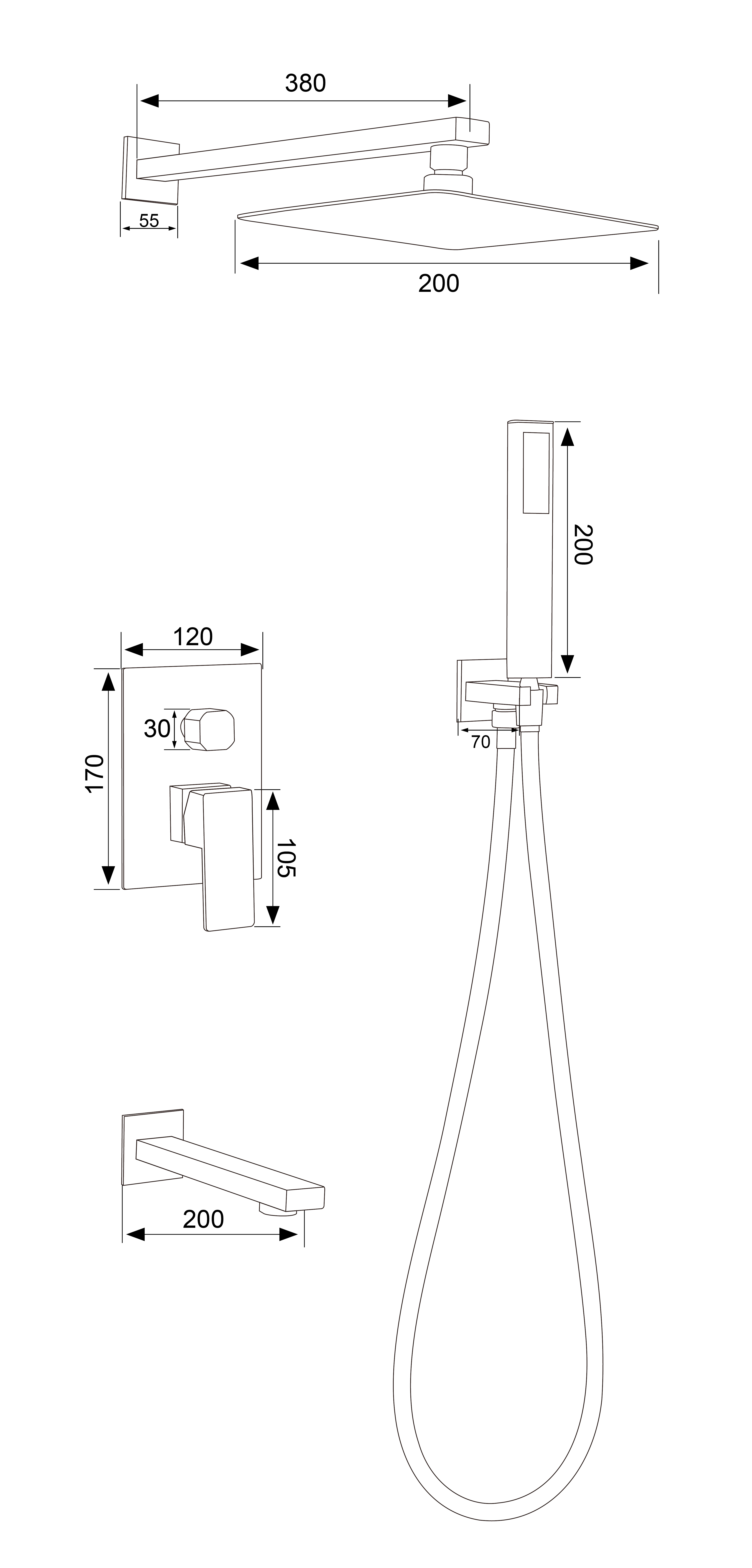 مثبتة على الحائط 