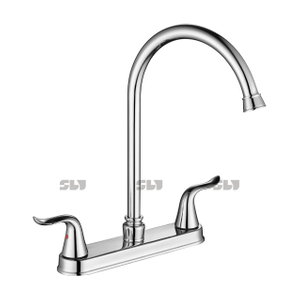 صنبور المطبخ الساخن والبارد SLY Chrome Brass صنبور المطبخ صنبور المياه الفاخر المثبت على السطح