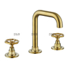 Sly Sink Faucet 3 Hole Deck Mount مقبض مزدوج مقبض ساخن وبارد صنبور